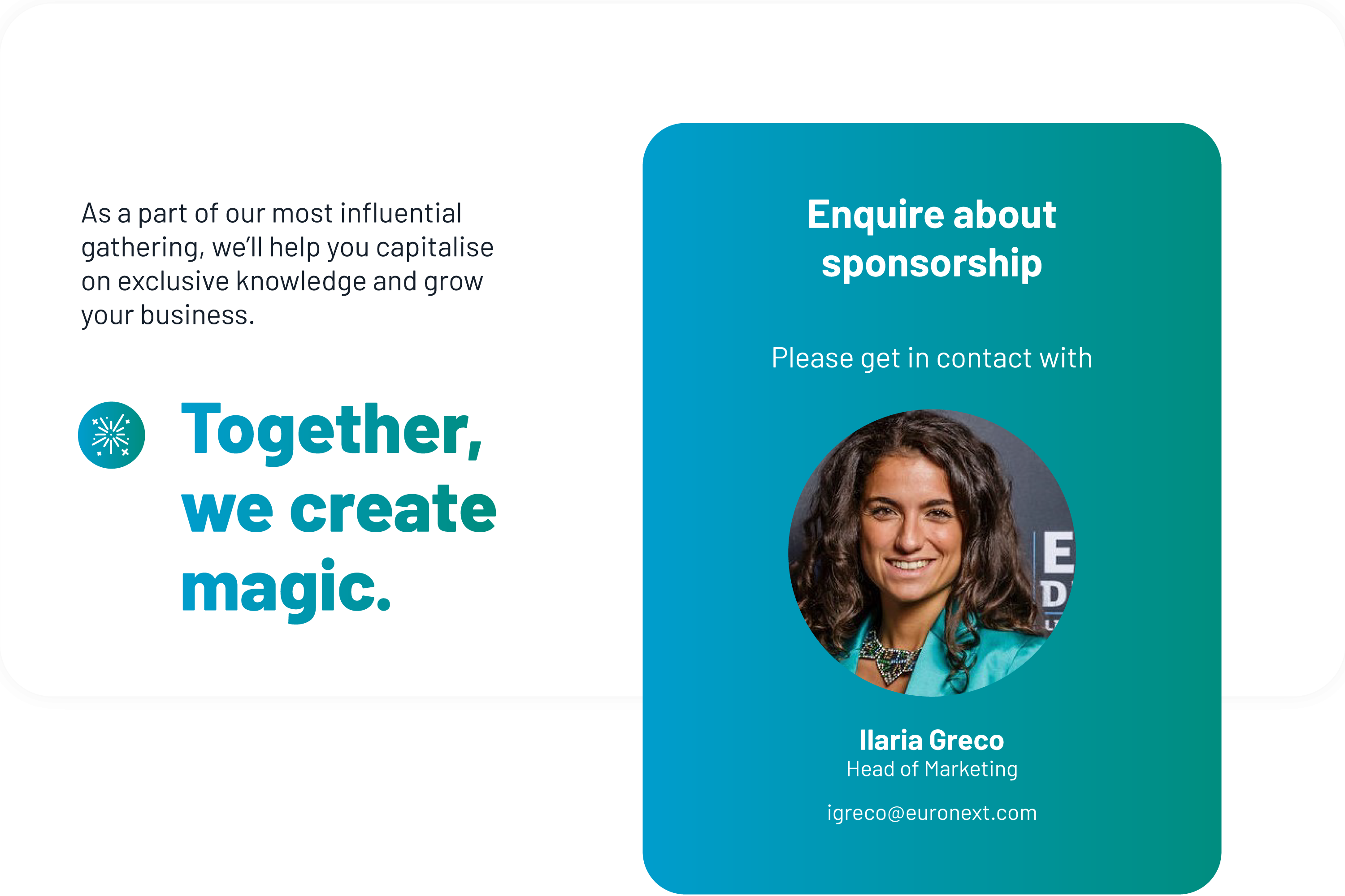 Sponsorship opportunities